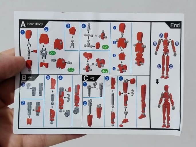 Boneco Multi Articulado - Azul Laranja - Imagem 4